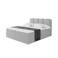 BOXBETT mit Matratze H4 - NINA - 120x200 cm Hellgrau - Hellgrau, Holzwerkstoff (120/200cm) - ALTDECOR