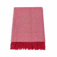 ÜBERWURF Malda 255/360 cm, Baumwolle mit Rautenmuster - Rot, Textil (255/360cm) - Homescapes