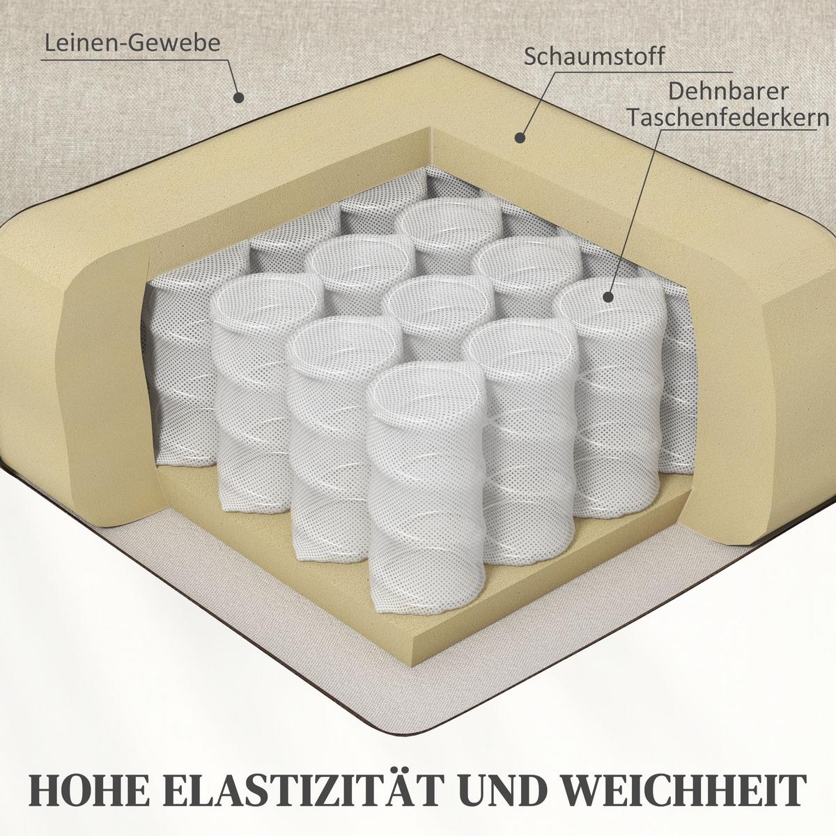 FERNSEHSESSEL mit Aufstehhilfe Elektrisch, Relaxsessel mit Liegefunktion Beige - Beige/Schwarz, Textil/Metall (90/96/66cm) - HOMCOM