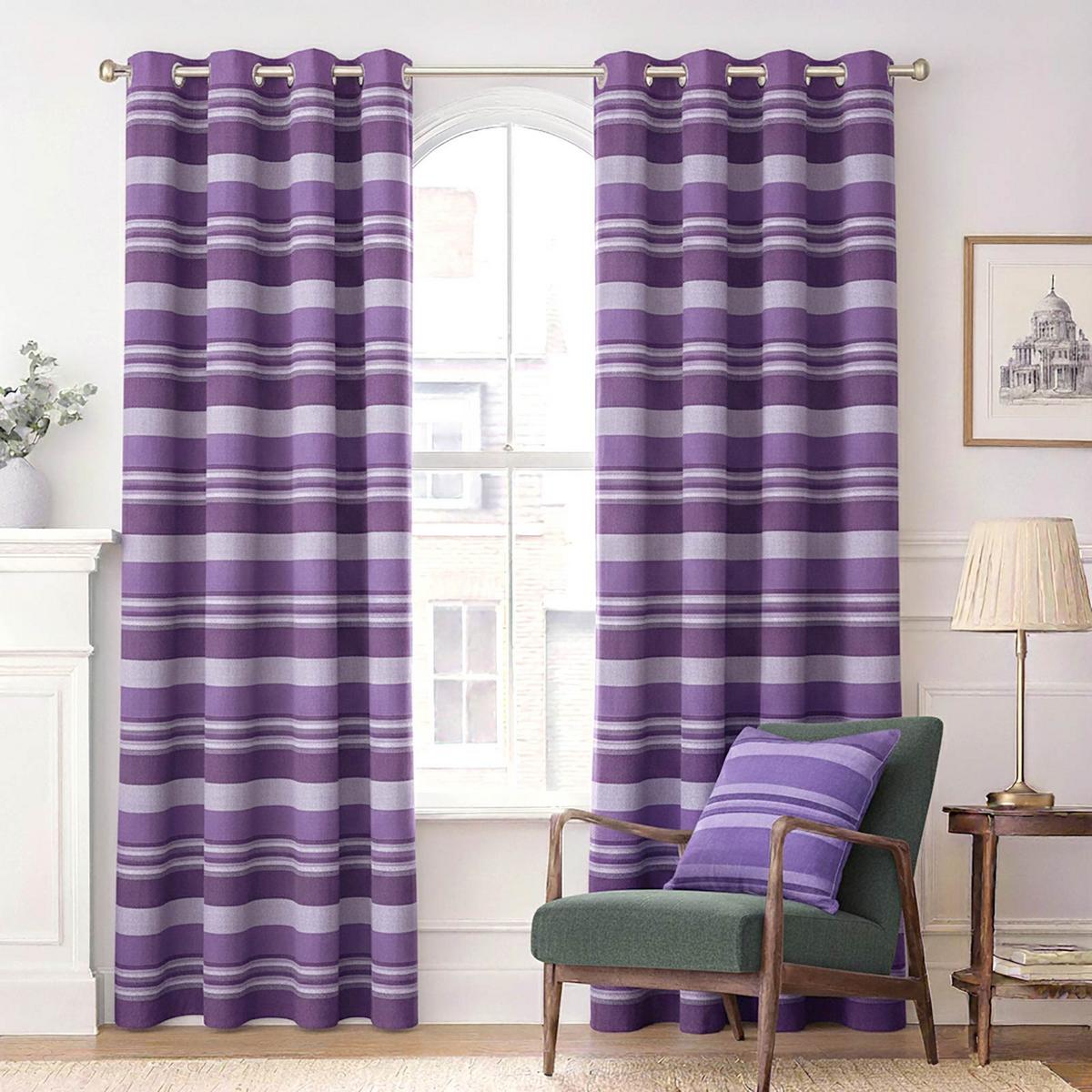 ÖSENVORHANG Morocco blickdicht 2er-Set, 167/228 cm - Lila, Textil (167/228cm) - Homescapes