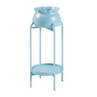 BLUMENSTÄNDER Altena - Hellblau, Metall (40/40/80.5cm) - [en.casa]