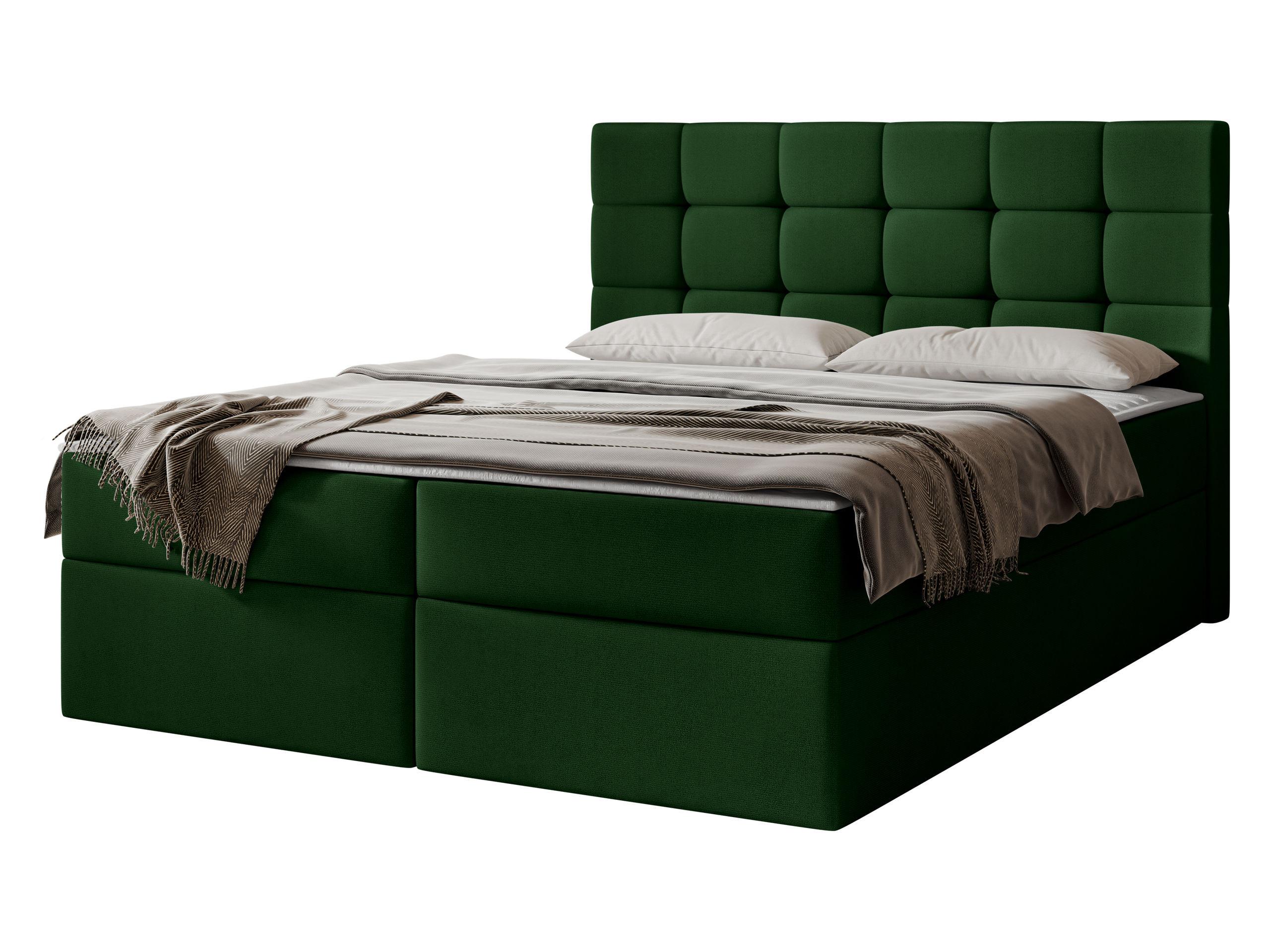 BOXBETT Luanda - H3 - Grün, Holzwerkstoff/Textil (160/200cm) - MIRJAN24