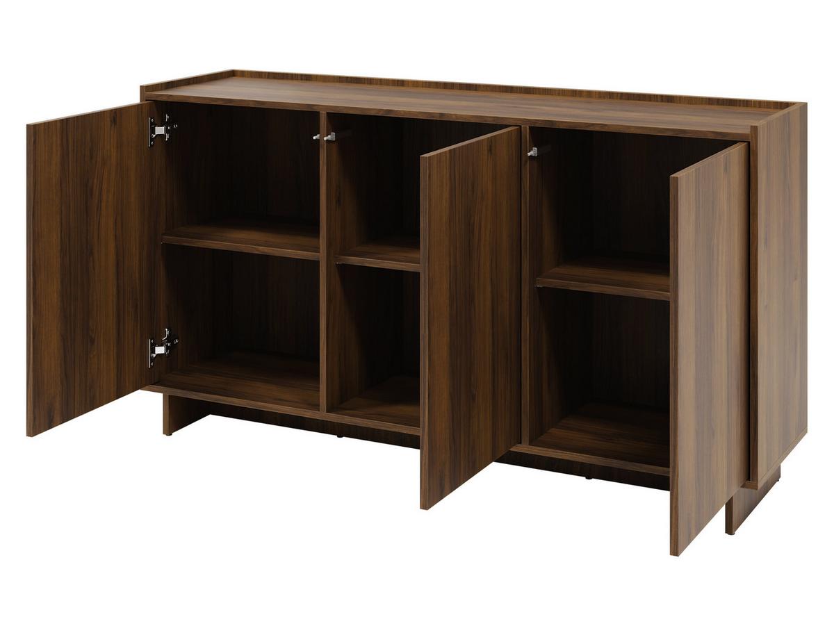 SIDEBOARD Yasumi K147 - Nussbaumfarben/Schwarz, Holzwerkstoff/Kunststoff (147/82/39cm) - MIRJAN24