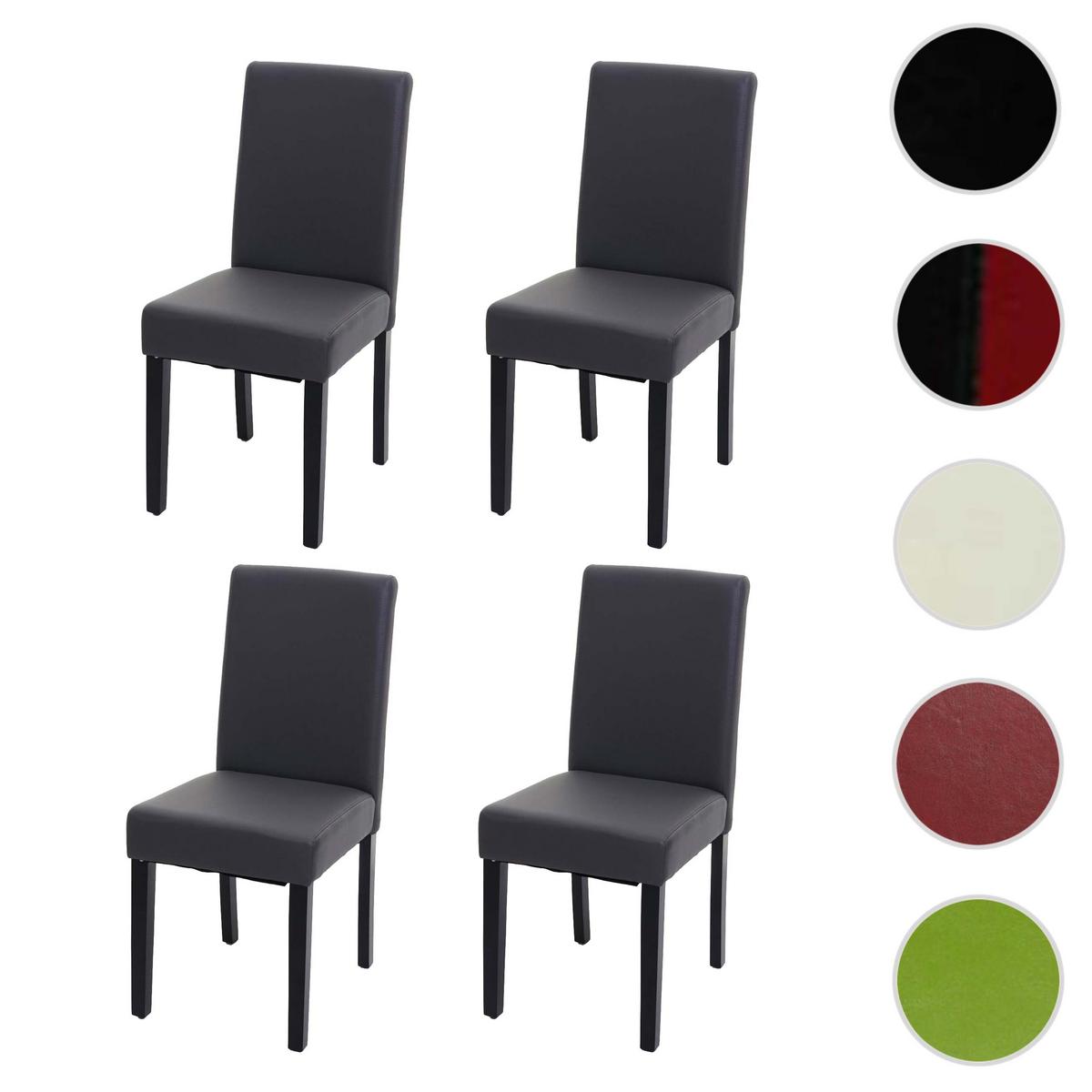 ESSZIMMERSTUHL Grau, Dunkelbraun 4er-Set - Dunkelbraun/Grau, Textil (43/90/56cm) - MCW