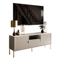 TV Rack DALIA 155 cm - Kaschmir/Goldfarben, Holzwerkstoff (155/58/40cm) - Lookway
