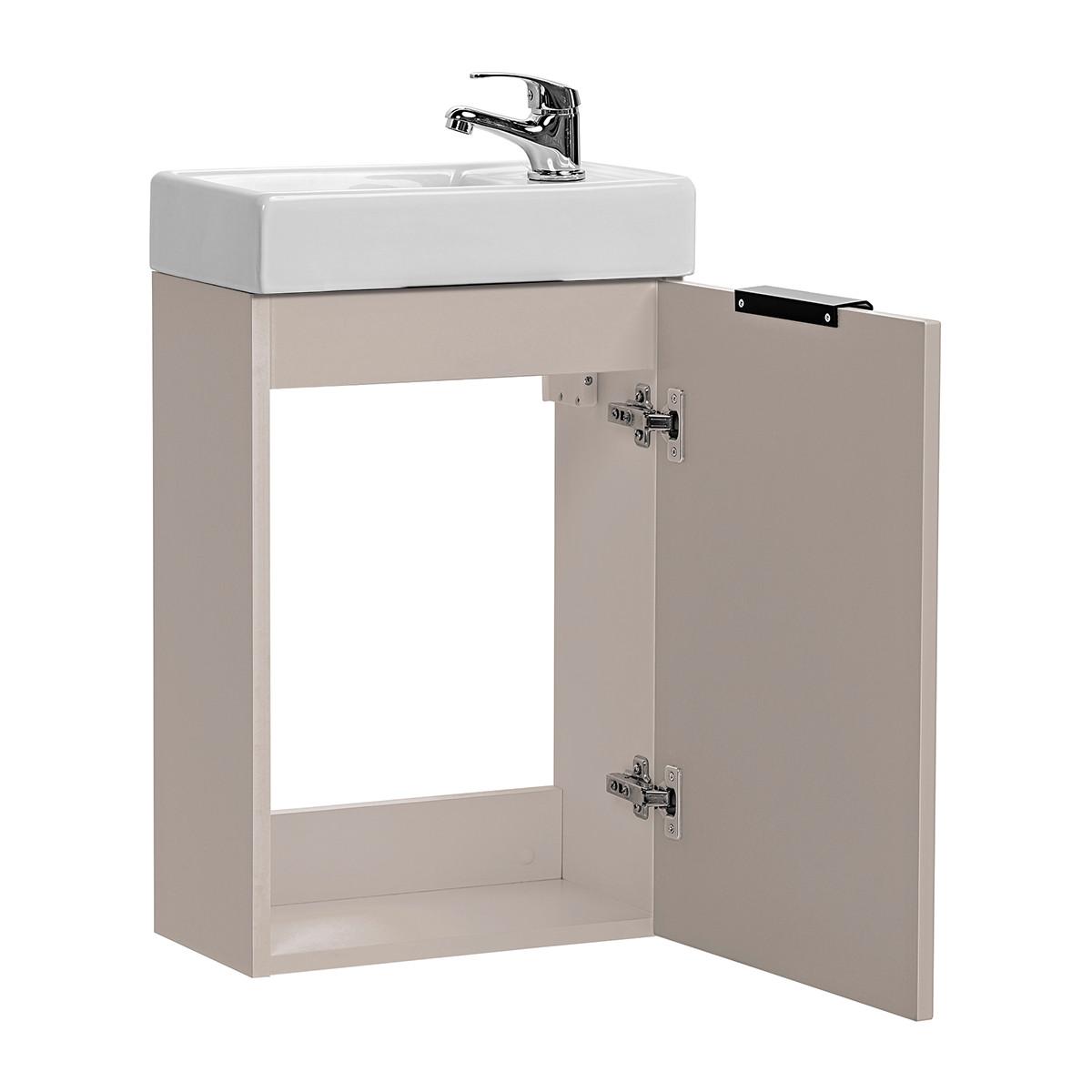 HANDWASCHBECKEN-MÖBEL 40cm Adriel Beige - Beige, Holzwerkstoff (40/66/22cm) - Petits-meubles