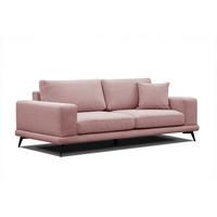 SOFA MEDIOLANE 3-Sitzer, hellrot - Hellrot, Holzwerkstoff/Textil (233/87/96cm) - Wozimo