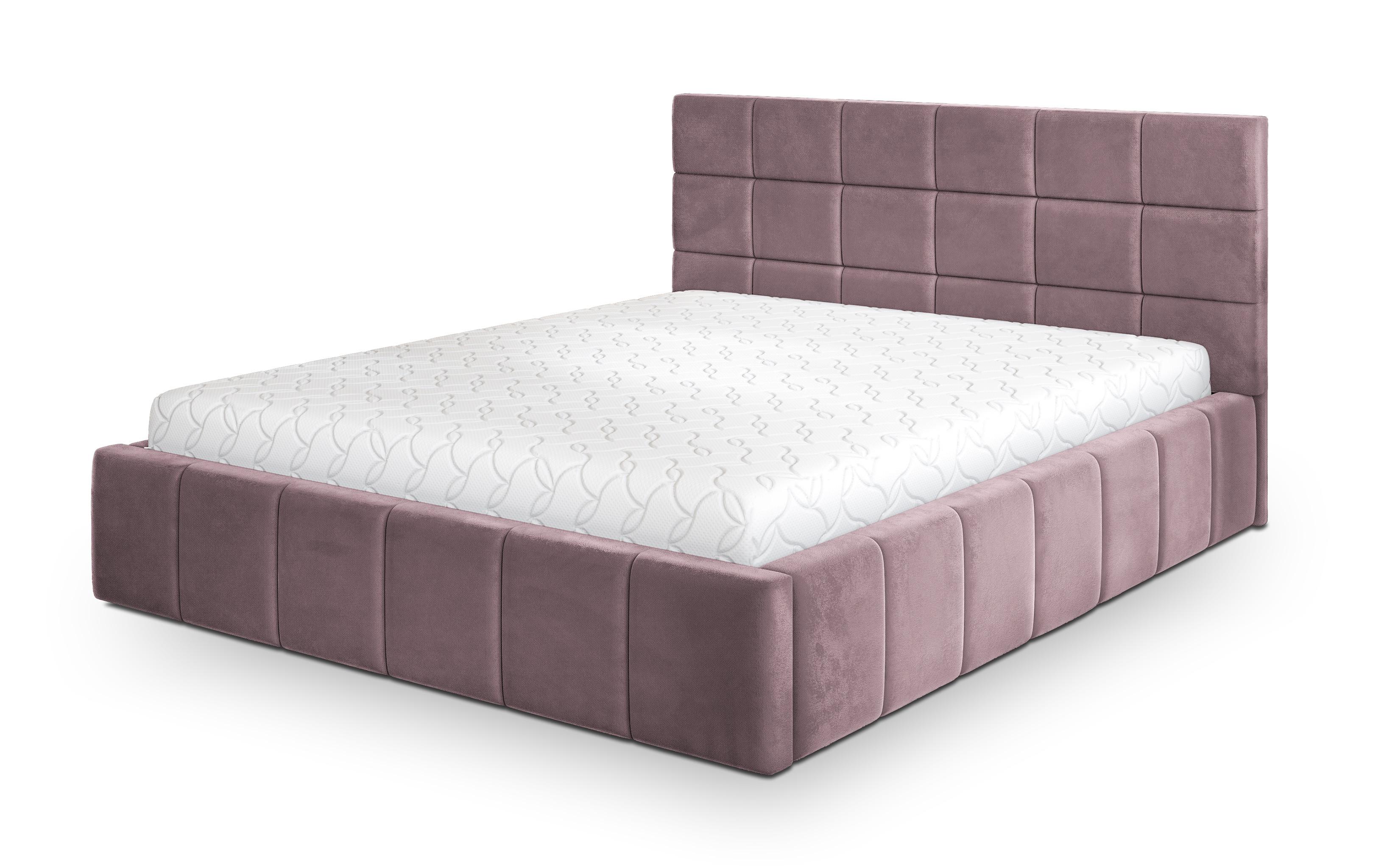 POLSTERBETT VERTO 180x200 cm mit Bettkästen - Rosa - Rosa, Holz (180/200cm) - MASSENO