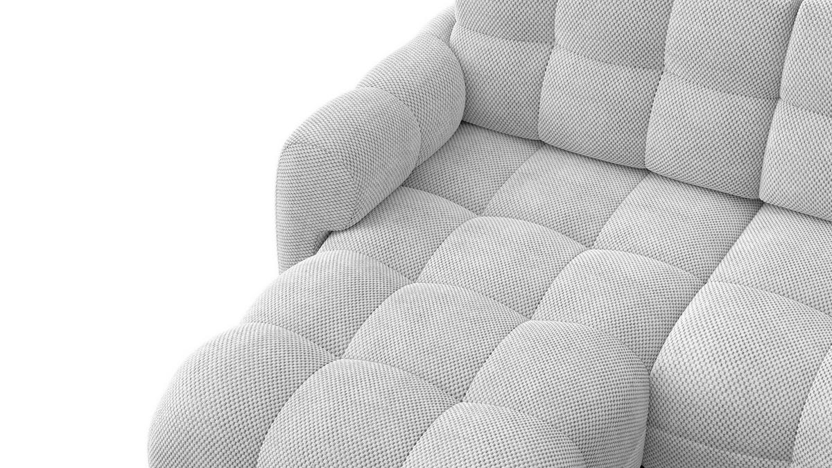 ECKSOFA MELLOW 4-Sitzer, hellgrau - Hellgrau/Schwarz, Holz/Textil (262/156cm) - Wozimo