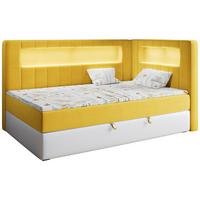 BOXSPRINGBETT JUNIOR GOLD 3 90/200 Gelb/Weiß - rechte Seite - Gelb/Weiß, Holz/Textil (90/200cm) - MKS