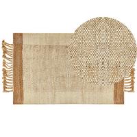 TEPPICH geflochten Dedemli 150/80 cm - Beige, Naturmaterialien (80/150cm) - Beliani