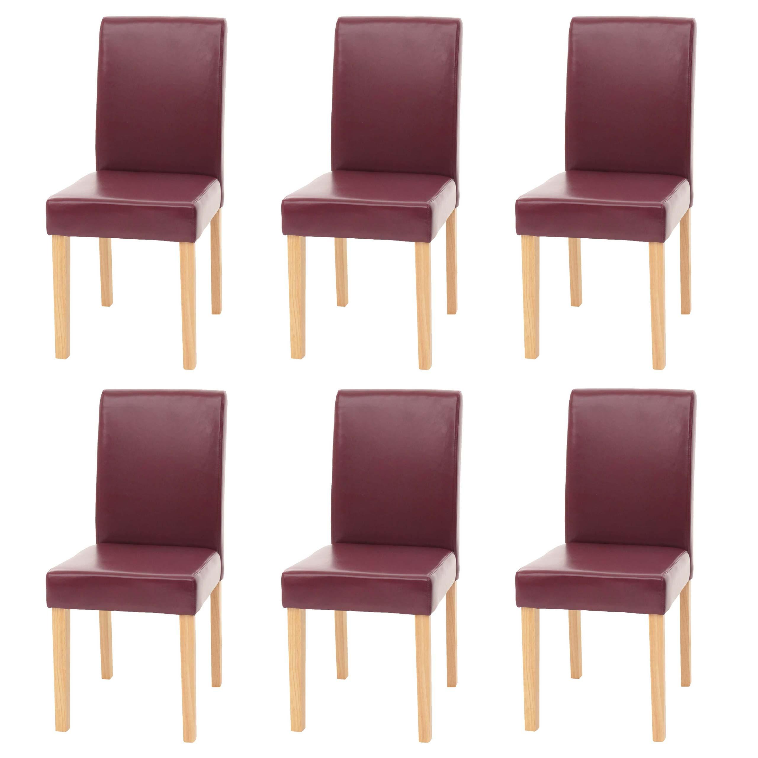 ESSZIMMERSTUHL Rot 6er-Set - Rot, Textil (43/90/56cm) - MCW