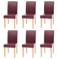 ESSZIMMERSTUHL Rot 6er-Set - Rot, Textil (43/90/56cm) - MCW