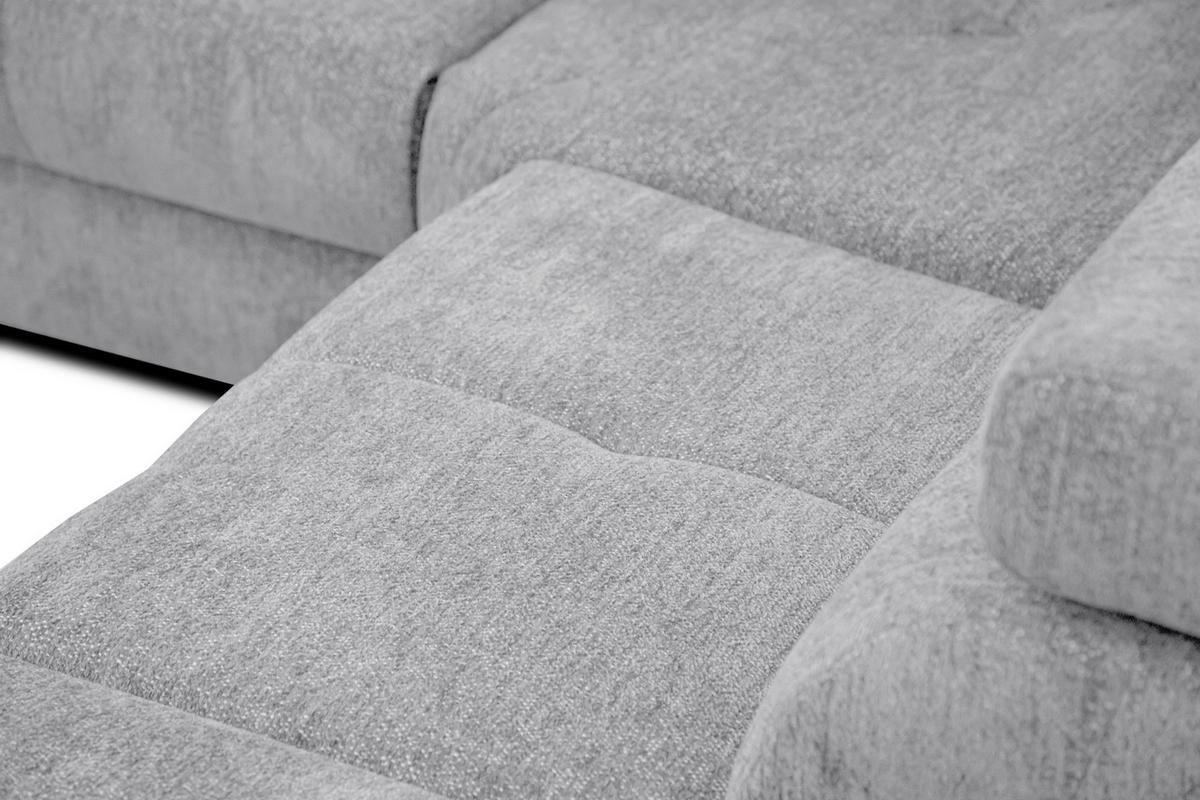 ECKSOFA CALVERA 5-Sitzer, hellgrau - Hellgrau, Holzwerkstoff/Textil (298/239cm) - Wozimo