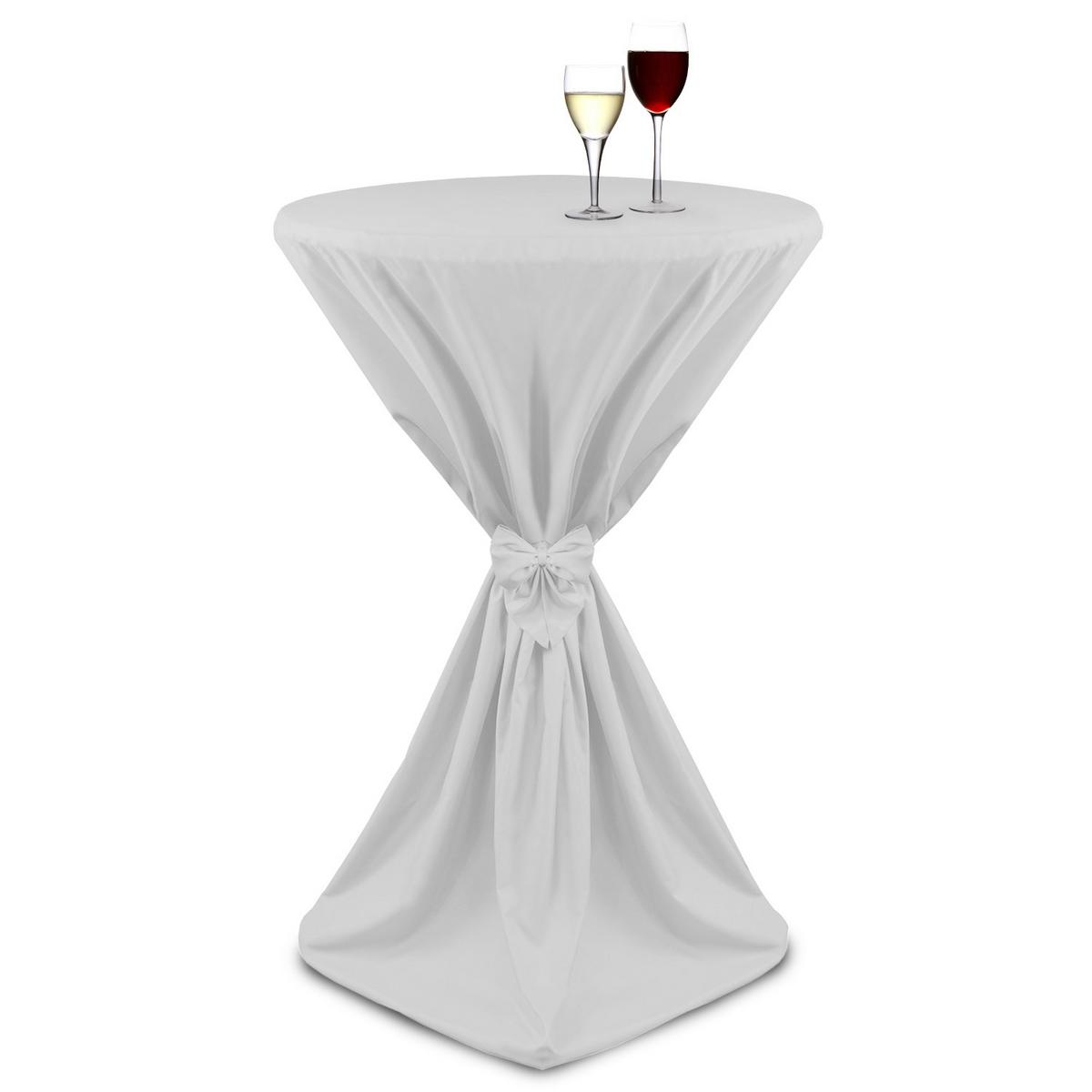 STEHTISCHHUSSE Guilia Ø 80 cm Weiß - Weiß, Textil (80/120cm)