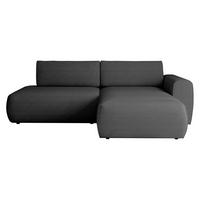 ECKSOFA Mila - Dunkelgrau/Schwarz, Holzwerkstoff/Kunststoff (164/264cm) - MIRJAN24