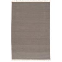 WOLLE NATUR TEPPICH KELIM MILA - Anthrazit, Textil (200/290cm) - Pergamon