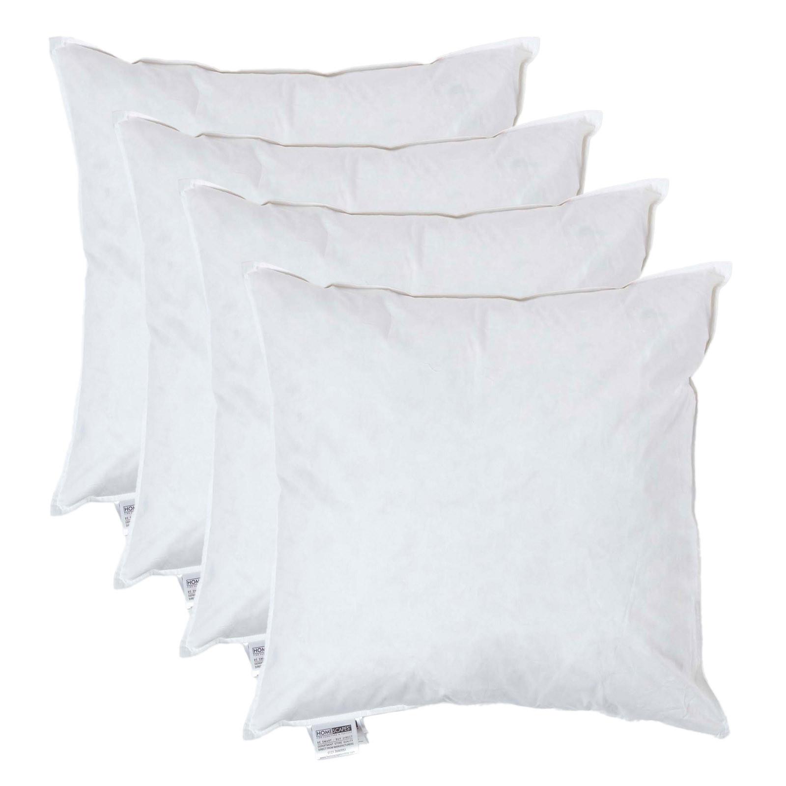 FÜLLKISSEN 4er-Set, Federkissen 60/60 cm - Weiß, Textil (60/60cm) - Homescapes