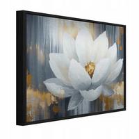 BILDER mit Rahmen Blumen Lilien Weiß 150x100 cm - Multicolor, Metall (150/100cm) - Wallarena