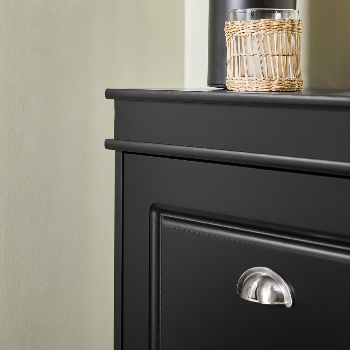 SCHUHSCHRANK Schwarz - Schwarz, Holzwerkstoff (53/117/24cm) - SoBuy