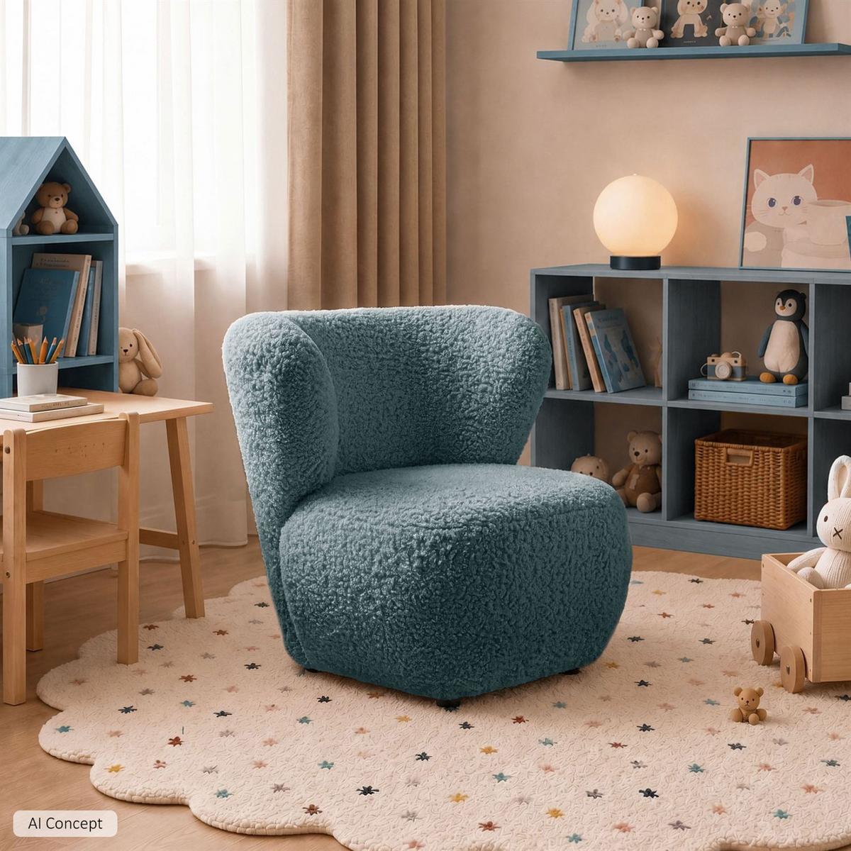 KINDERSESSEL ARLO KIDS Rolf 17 - Blau, Textil (85/74/58cm) - Lookway