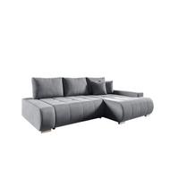 ECKSOFA Elmo - Grau, Holzwerkstoff/Textil (227/153cm) - Fun Möbel