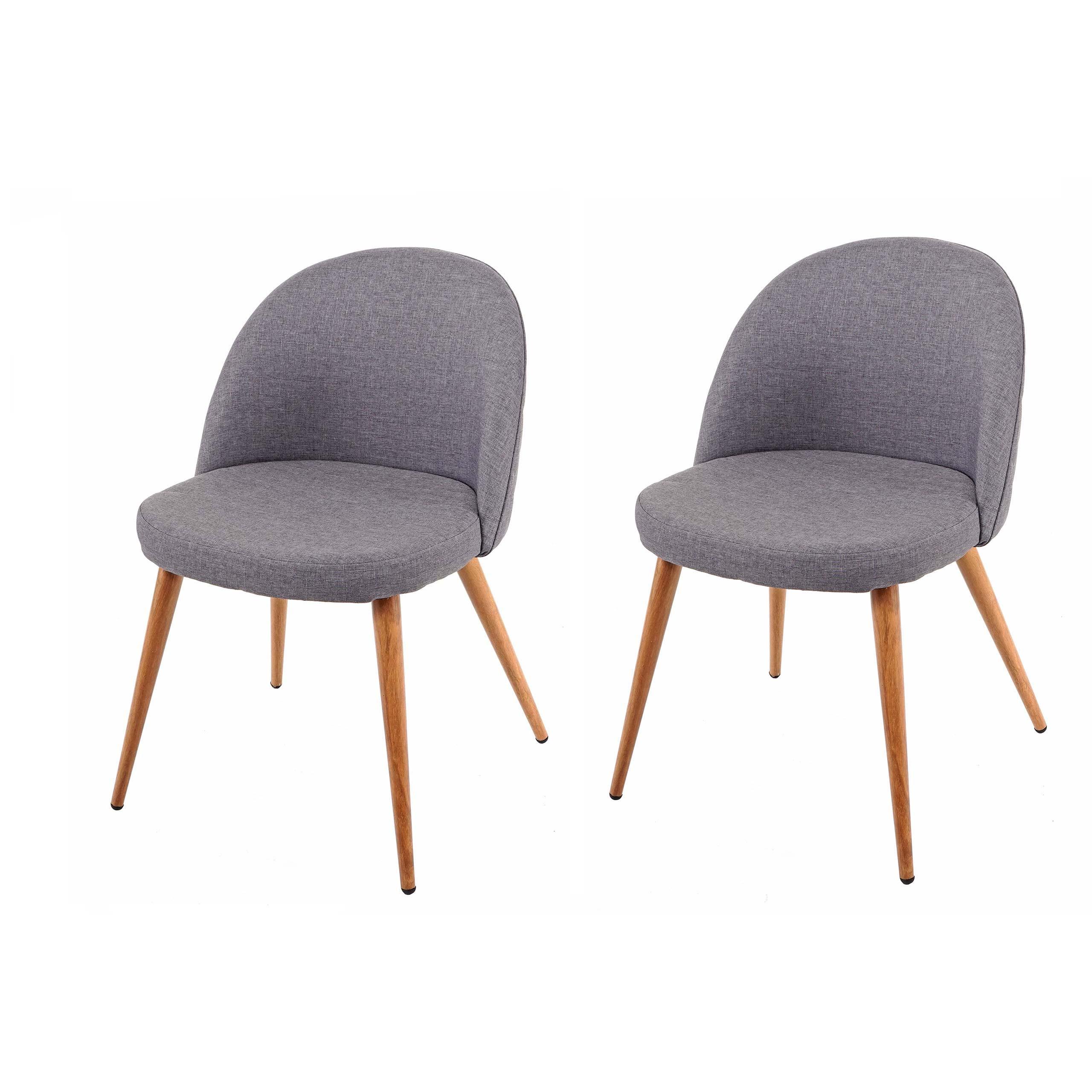 ESSZIMMERSTUHL Grau 2er-Set - Dunkelgrau/Grau, Textil (48/77/46cm) - MCW