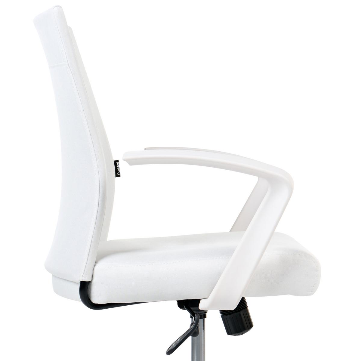 BÜROSTUHL Weiß Modra - Weiß, Textil (52/91/52cm) - Beliani