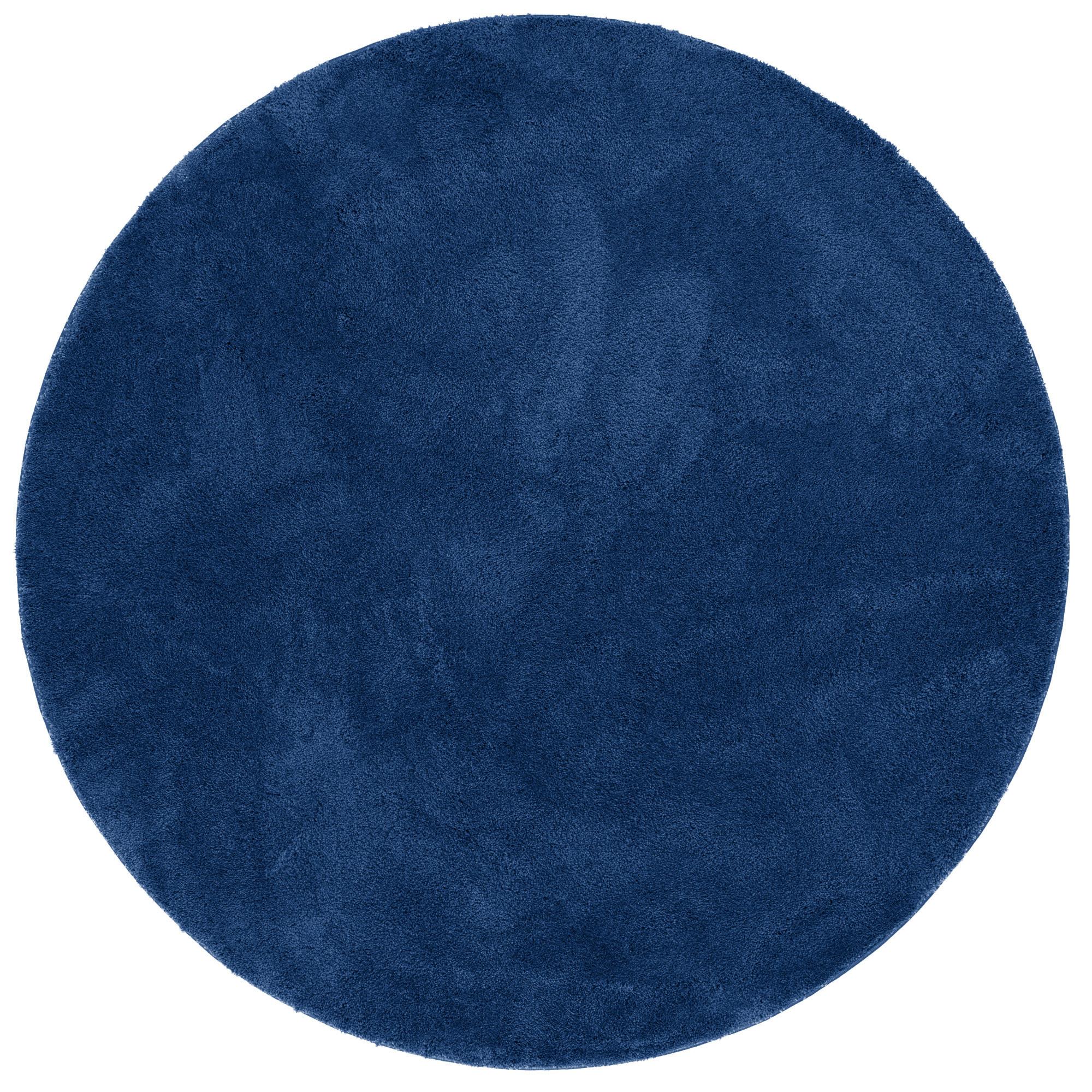 HOCHFLOR SUPER SOFT TEPPICH SILKY RUND - Dunkelblau, Textil (160/160cm) - Pergamon