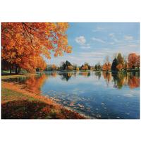 FOTOTAPETE Landschaft See Blau 350x250 cm - Multicolor, Papier (350/250cm) - Wallarena