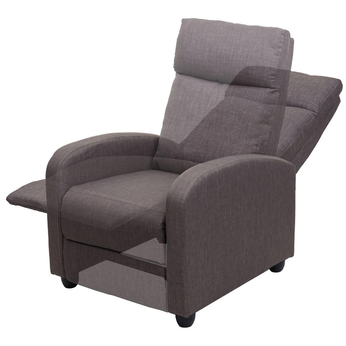 RELAXSESSEL Grau, Braun - Braun/Grau, Textil (67/102/90cm) - MCW