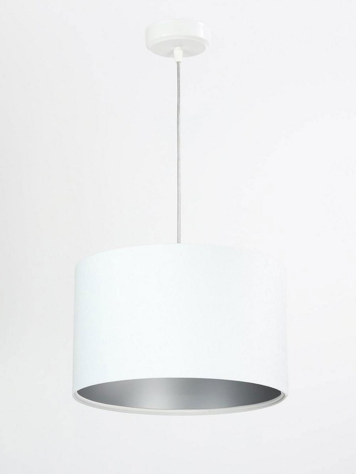 HÄNGELEUCHTE Silber 30/20 cm - Silberfarben/Weiß, Kunststoff (30/0.45/20cm) - ONZENO
