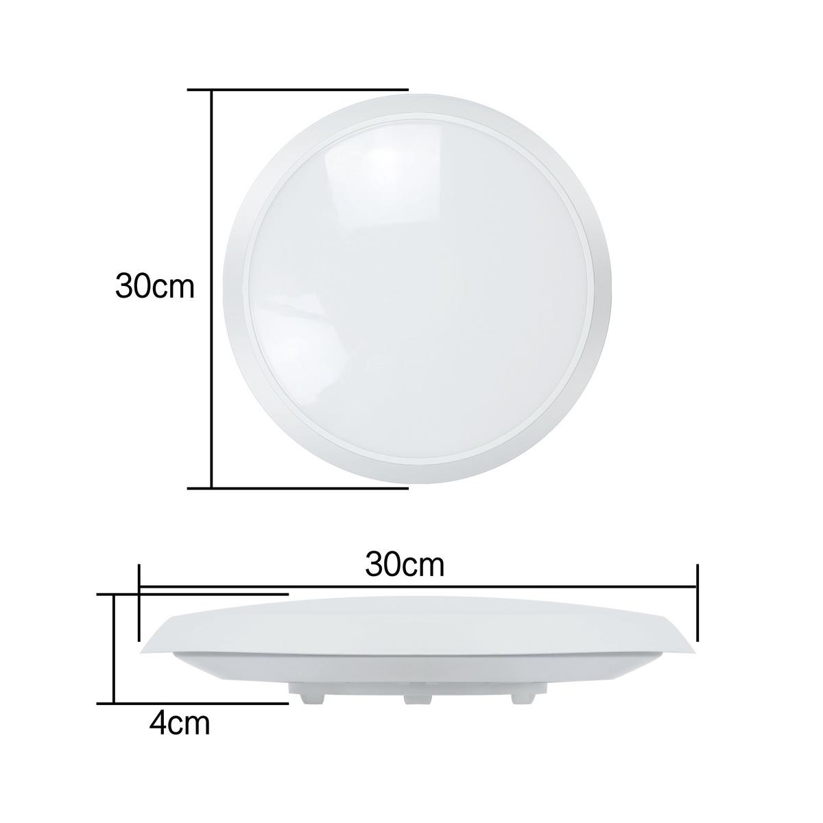 DECKENLEUCHTE Altheara 30/30/6.5 cm - Weiß, Kunststoff (30/30/6.5cm) - ZMH