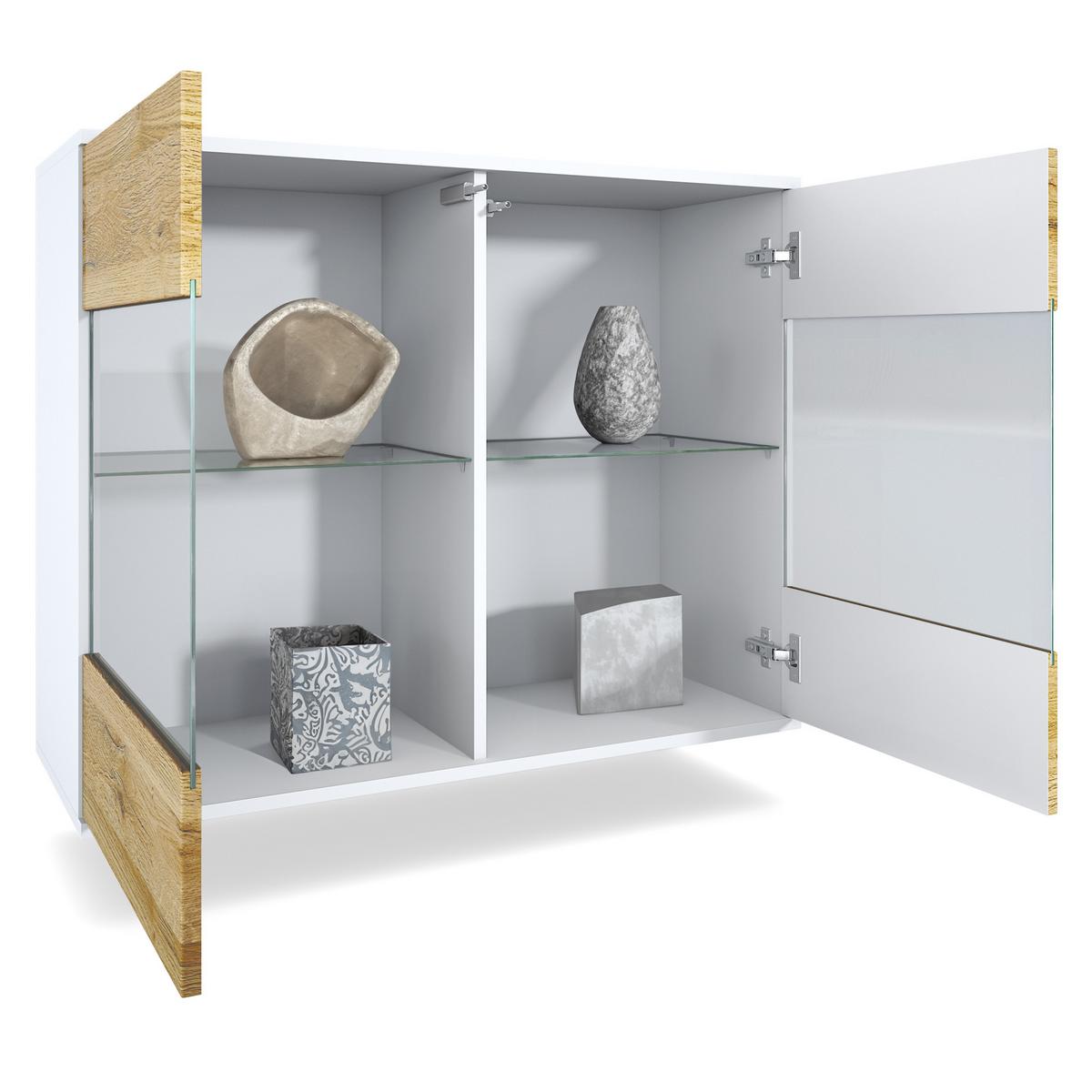 KOMMODE Bari Schwarz Hochglanz - Schwarz Hochglanz, Holzwerkstoff (92.5/73.5/35cm) - Vladon