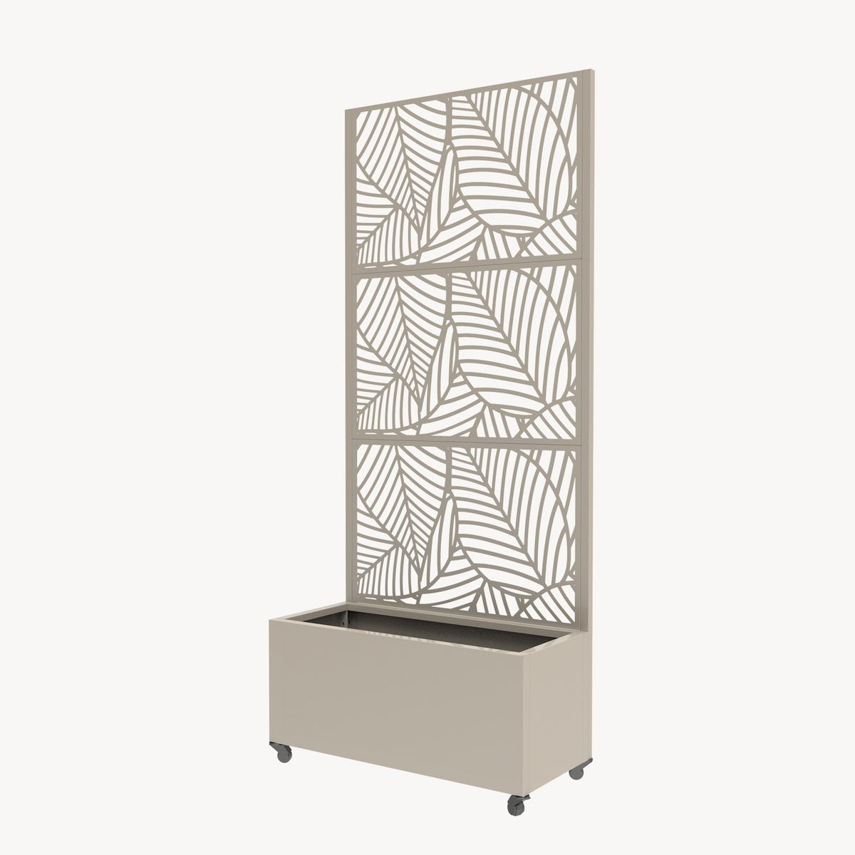 BLUMENKASTEN Surnskoki - Beige, Metall (82/190/38cm) - casa.pro