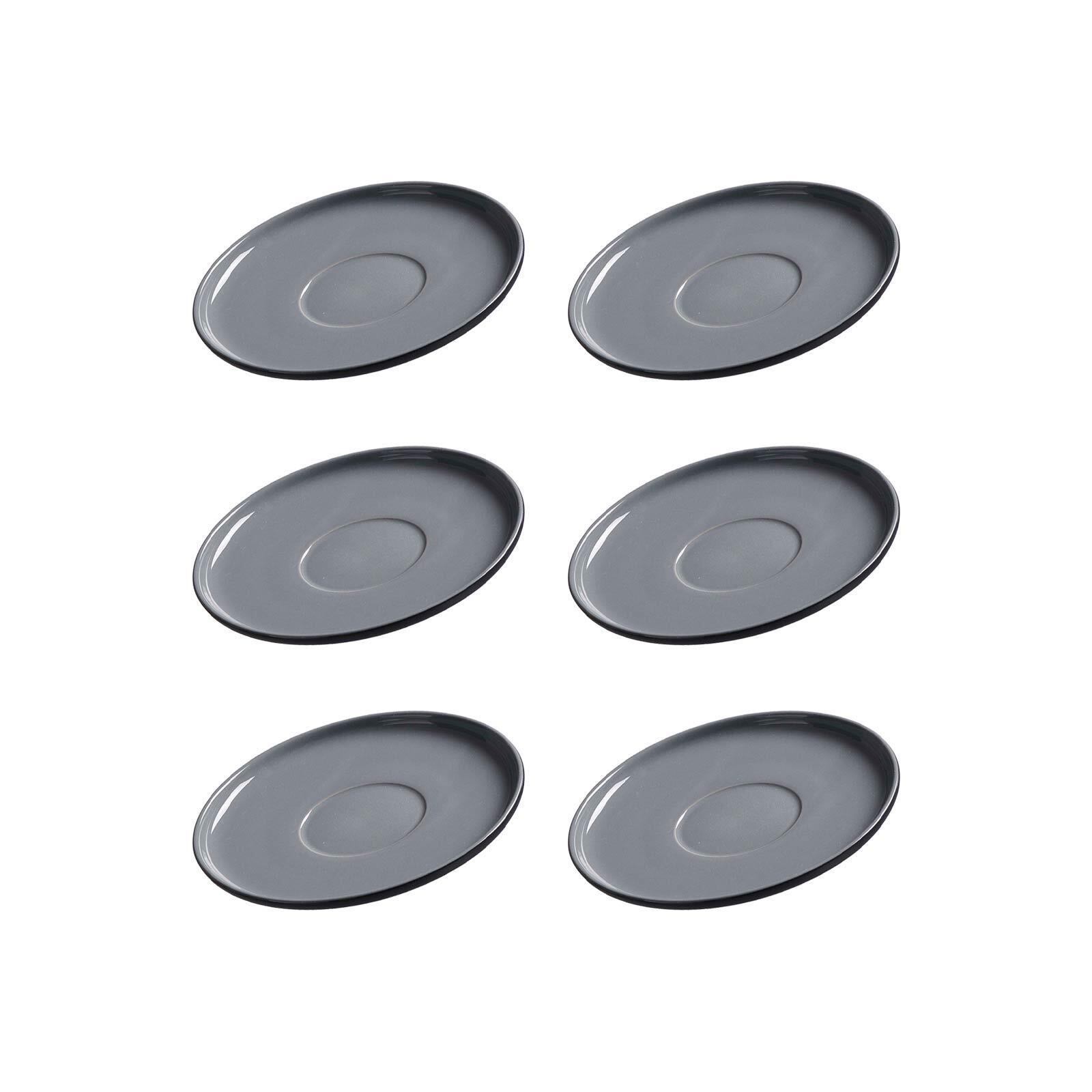 ESPRESSOUNTERTASSEN Jasper schwarz ø 10.5 cm 6er Set - Schwarz, Keramik (10.5cm) - Ritzenhoff Breker