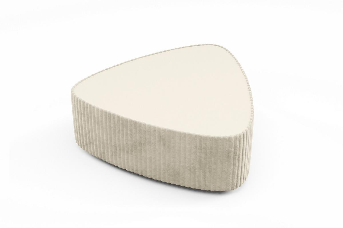 COUCHTISCH LINEO 89 cm Wohnzimmertisch gepolstert Beige - Beige, Holzwerkstoff/Textil (96/89/42cm) - MASSENO
