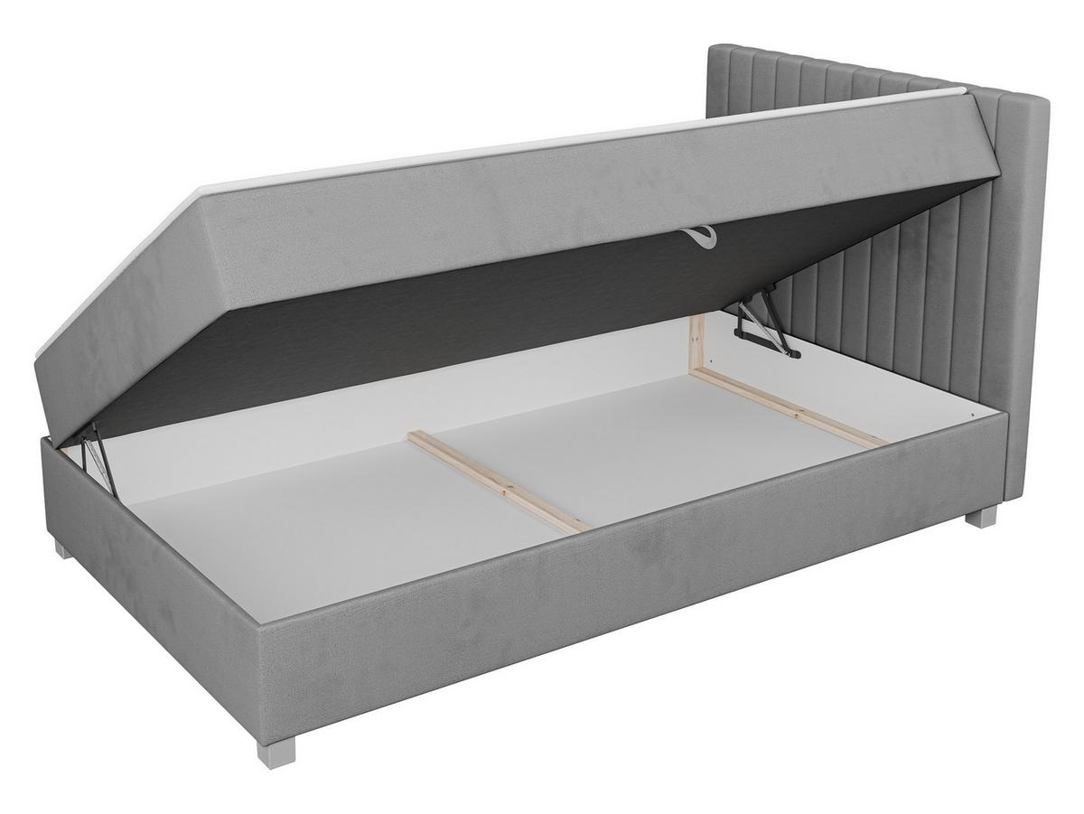 BOXBETT Viki - H3 - Silberfarben/Grau, Holzwerkstoff/Kunststoff (120/200cm) - MIRJAN24