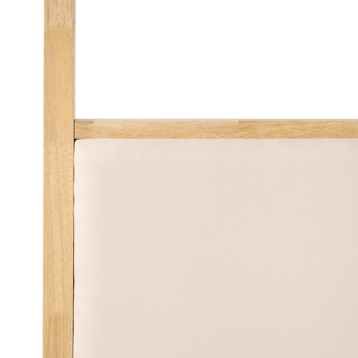 HIMMELBETT Holz 160/200 cm Hellbraun Haillicourt - Hellbraun/Beige, Holz (160/200cm) - Beliani