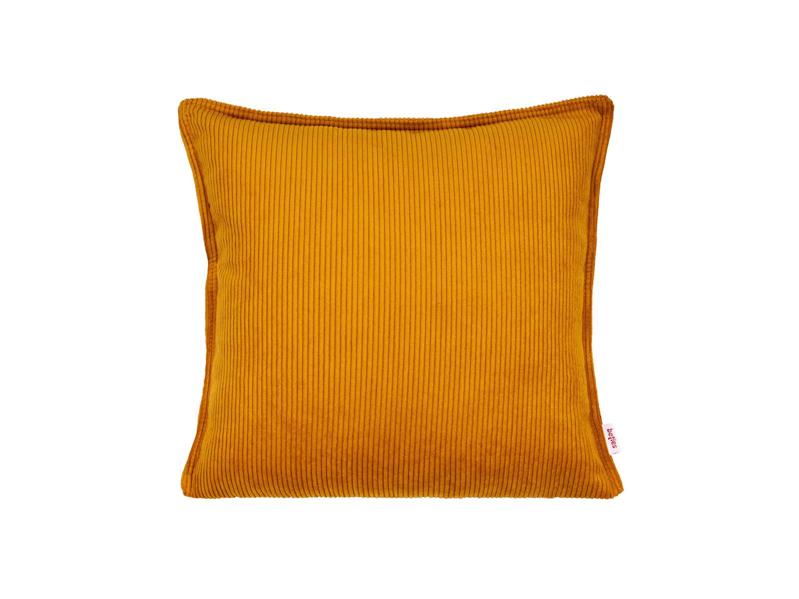 KISSENHÜLLE HYggelig No.1 kurkuma-gelb Cord-Samt 40/40 cm - Gelb, Textil (40/40cm) - beties Heimtextil