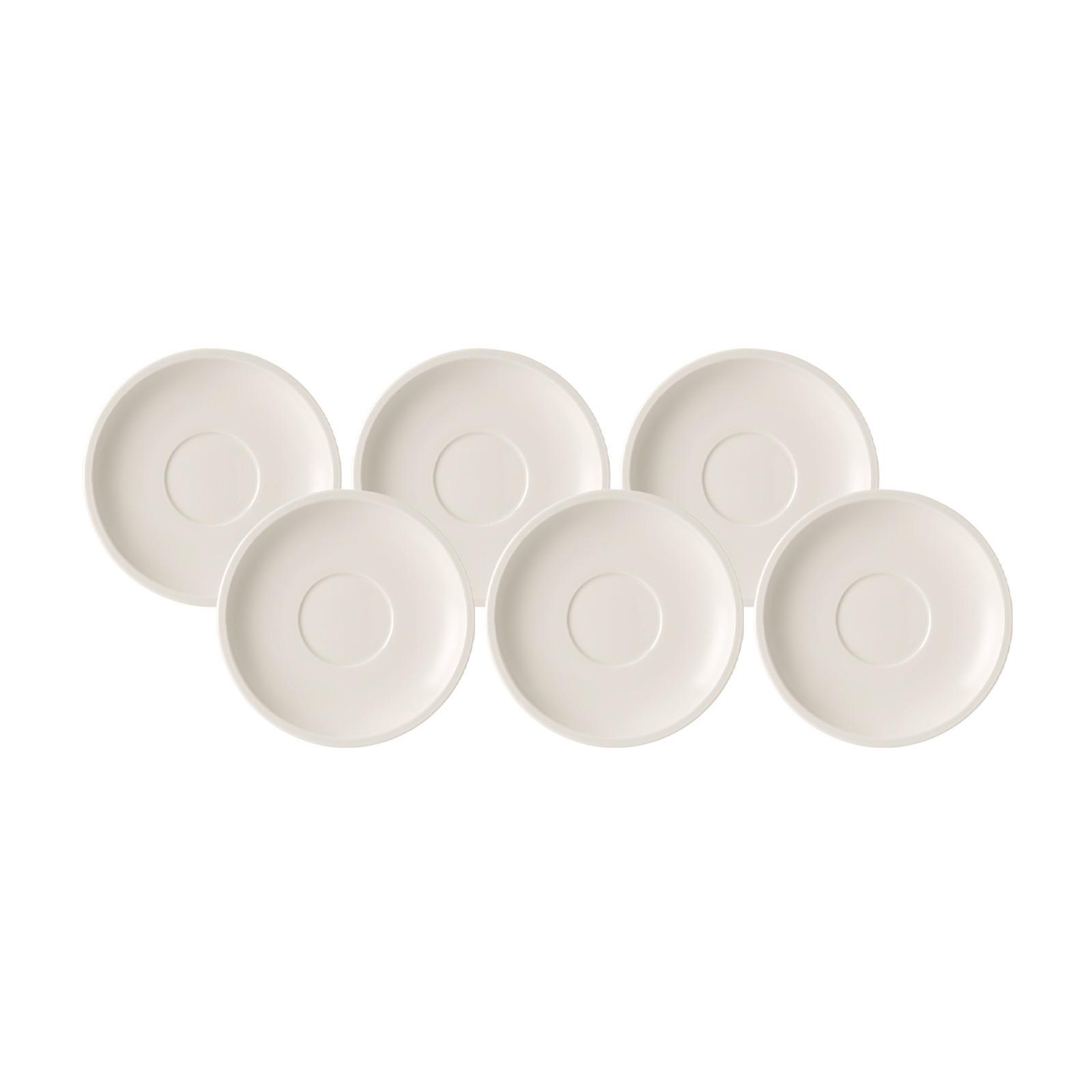 CAFÉ AU LAIT UNTERTASSEN Artesano Original weiß ø 17 cm 6er Set - Weiß, Keramik (17cm) - Villeroy & Boch