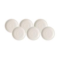 CAFÉ AU LAIT UNTERTASSEN Artesano Original weiß ø 17 cm 6er Set - Weiß, Keramik (17cm) - Villeroy & Boch