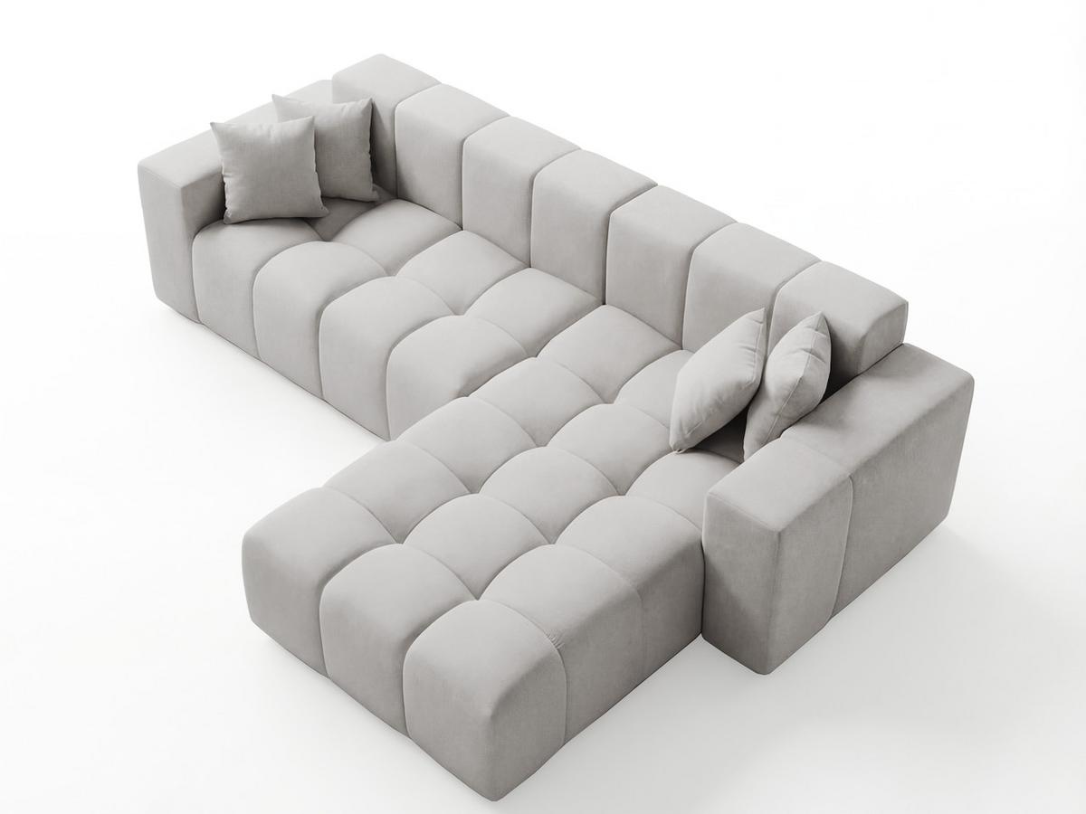 ECKSOFA Loopo Grau Rechts - Grau, Holz/Textil (265/180cm) - Graingold