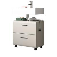 WASCHBECKENUNTERSCHRANK Kaschmir 60 cm, Badezimmer Unterschrank auf Rollen - Kaschmir/Schwarz, Holzwerkstoff/Kunststoff (60/59/30cm) - Inn.Furn