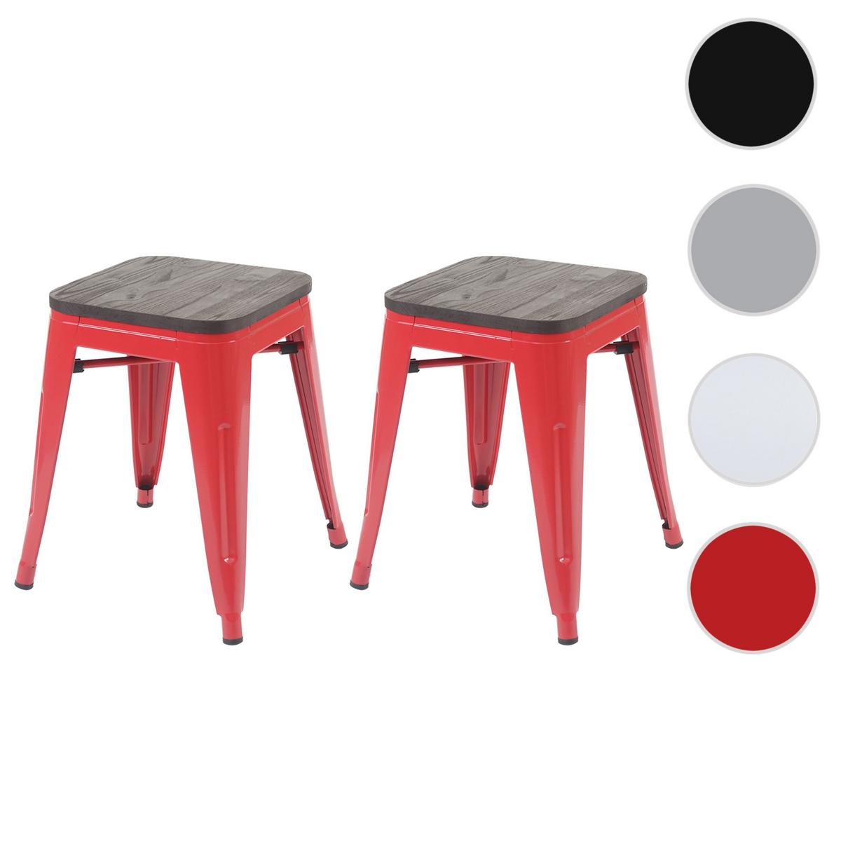 HOCKER HOLZ-SITZFLÄCHE Rot - Rot, Holz (39/45/39cm) - MCW