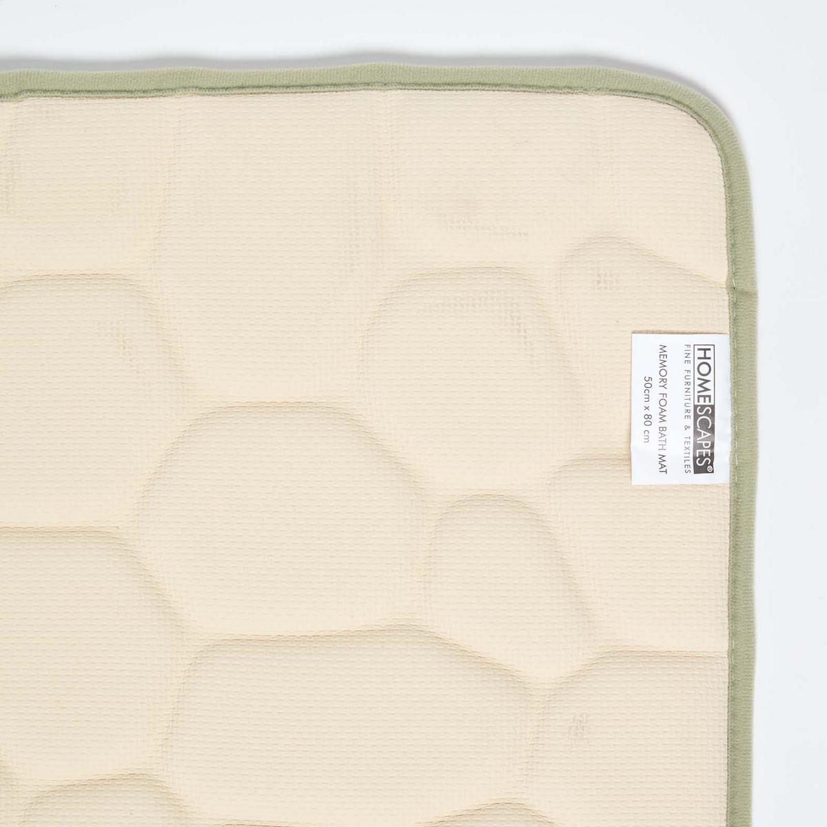 BADEMATTE Memory Foam Kiesel-Design 50/80 cm - Salbeigrün, Textil (50/80cm) - Homescapes