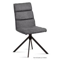 ESSZIMMERSTUHL (8er-Set) Drusy 47x92x60 Schwarz/Grau - Schwarz/Grau, Kunststoff (60/92/47cm) - 58aufmkessel