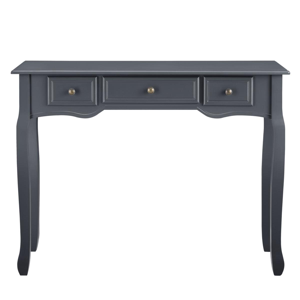 KONSOLENTISCH Hirschhorn - Grau, Holzwerkstoff (35/100/78cm) - [en.casa]