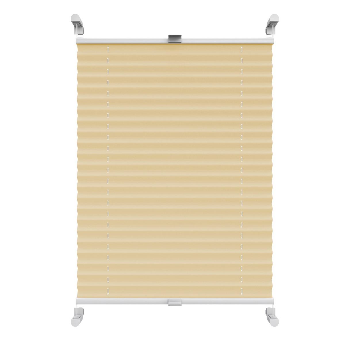 PLISSEE Thermo Basic 100 x 210cm Klemmfix ohne Bohren - Beige, Textil (100/210cm) - Deco-Raum
