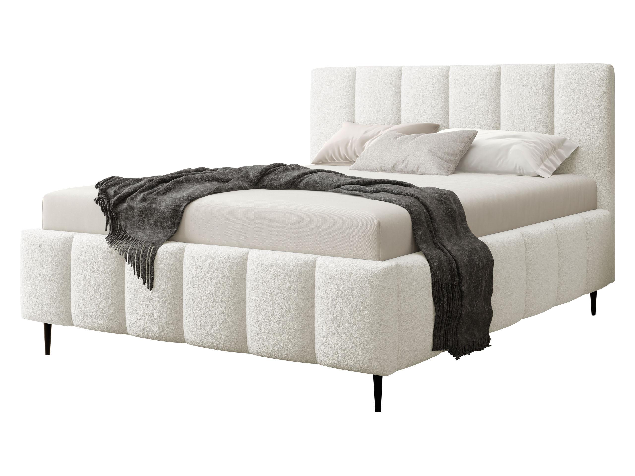 POLSTERBETT Lunaro Leg - Creme/Schwarz, Holz/Textil (140/200cm) - MIRJAN24